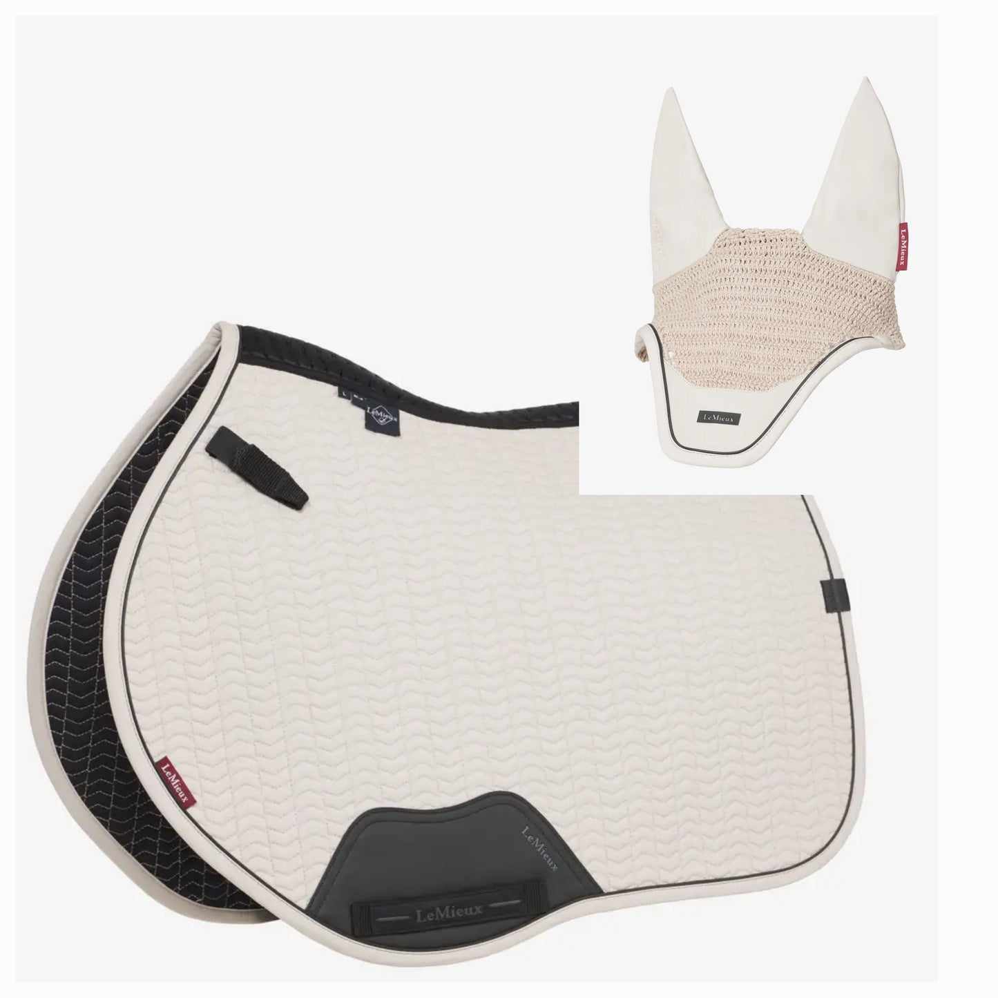 LeMieux Essence EuroJump Pad & Bonnet Set - Stone