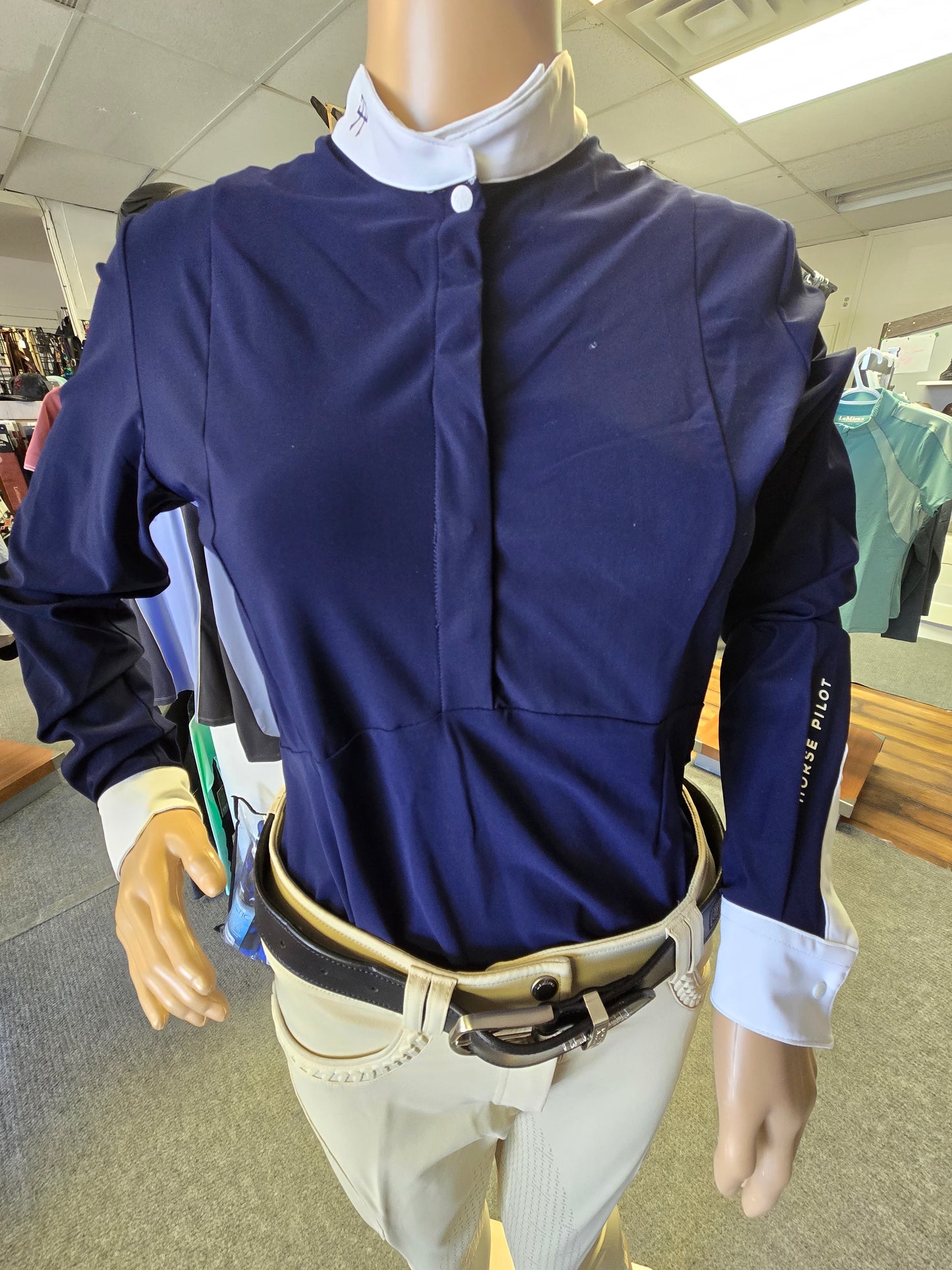 Horse Pilot Long Sleeve Show Shirt - USED