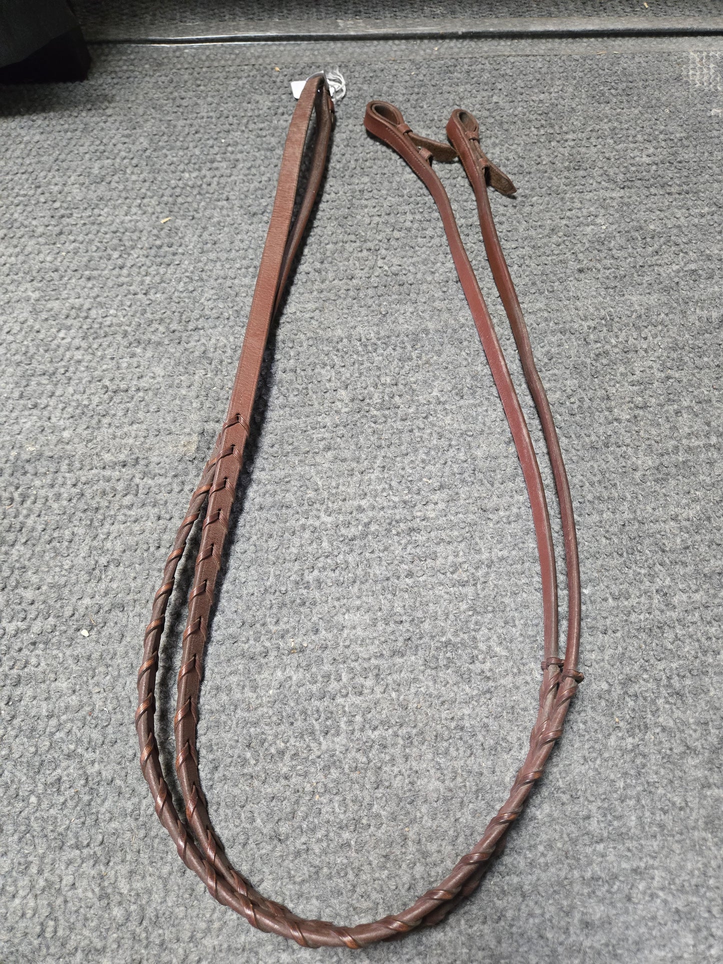 Used English Leather Braided Reins