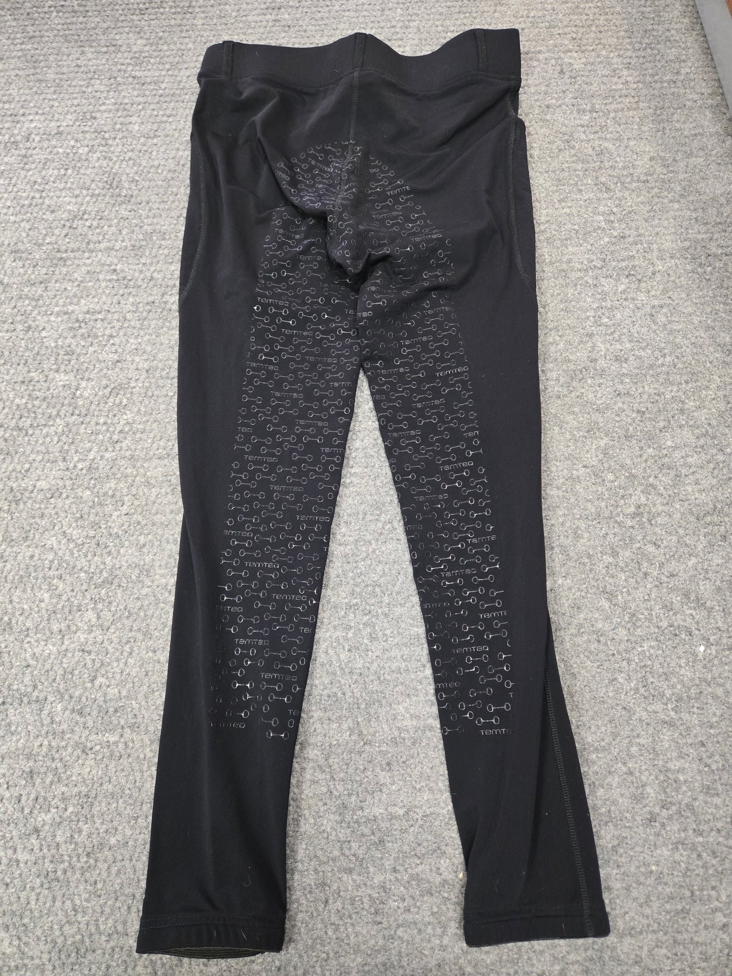 Used |TemTeq Black Full Seat Riding Tights | Excellent Condition