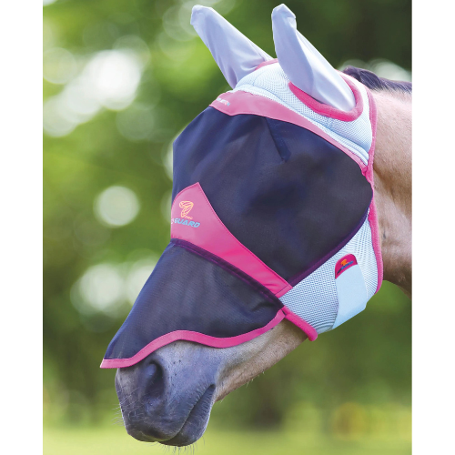 Shires Air Motion Fly Mask with Ears & Nose - Pink