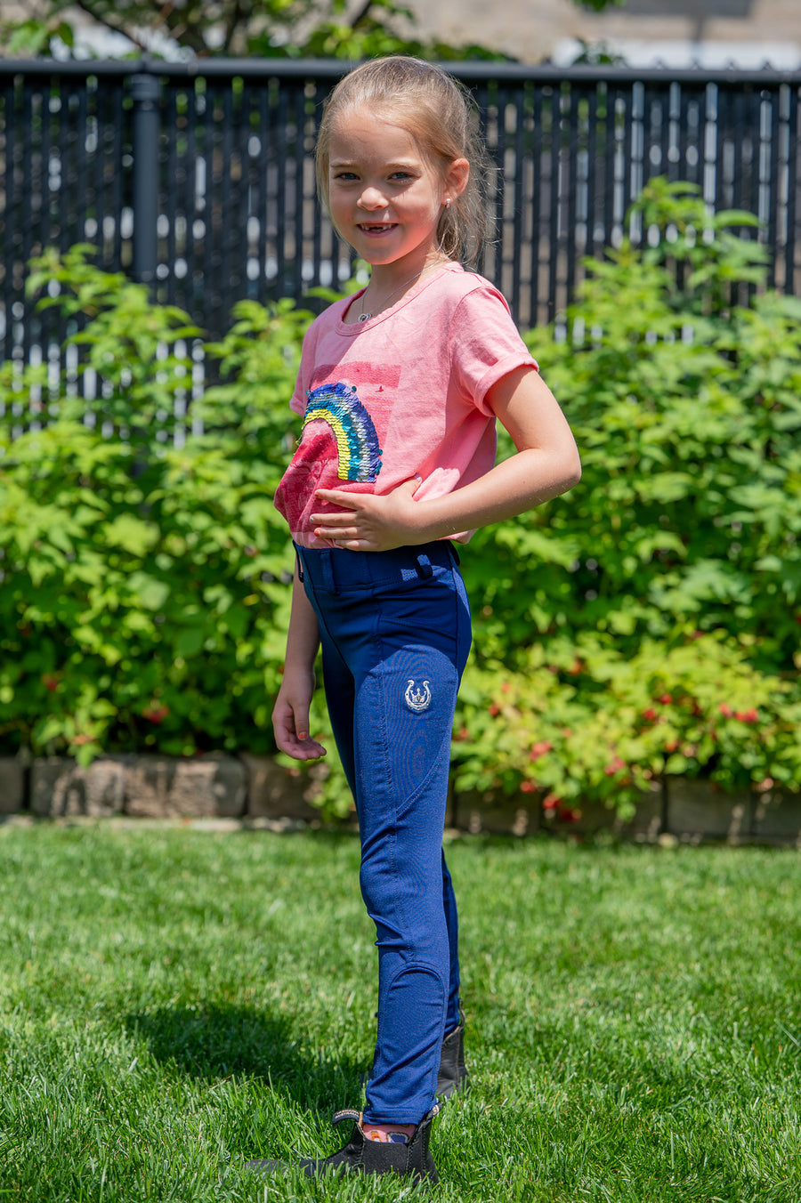 LEVEZA Kids Full Seat Leggings - NAVY