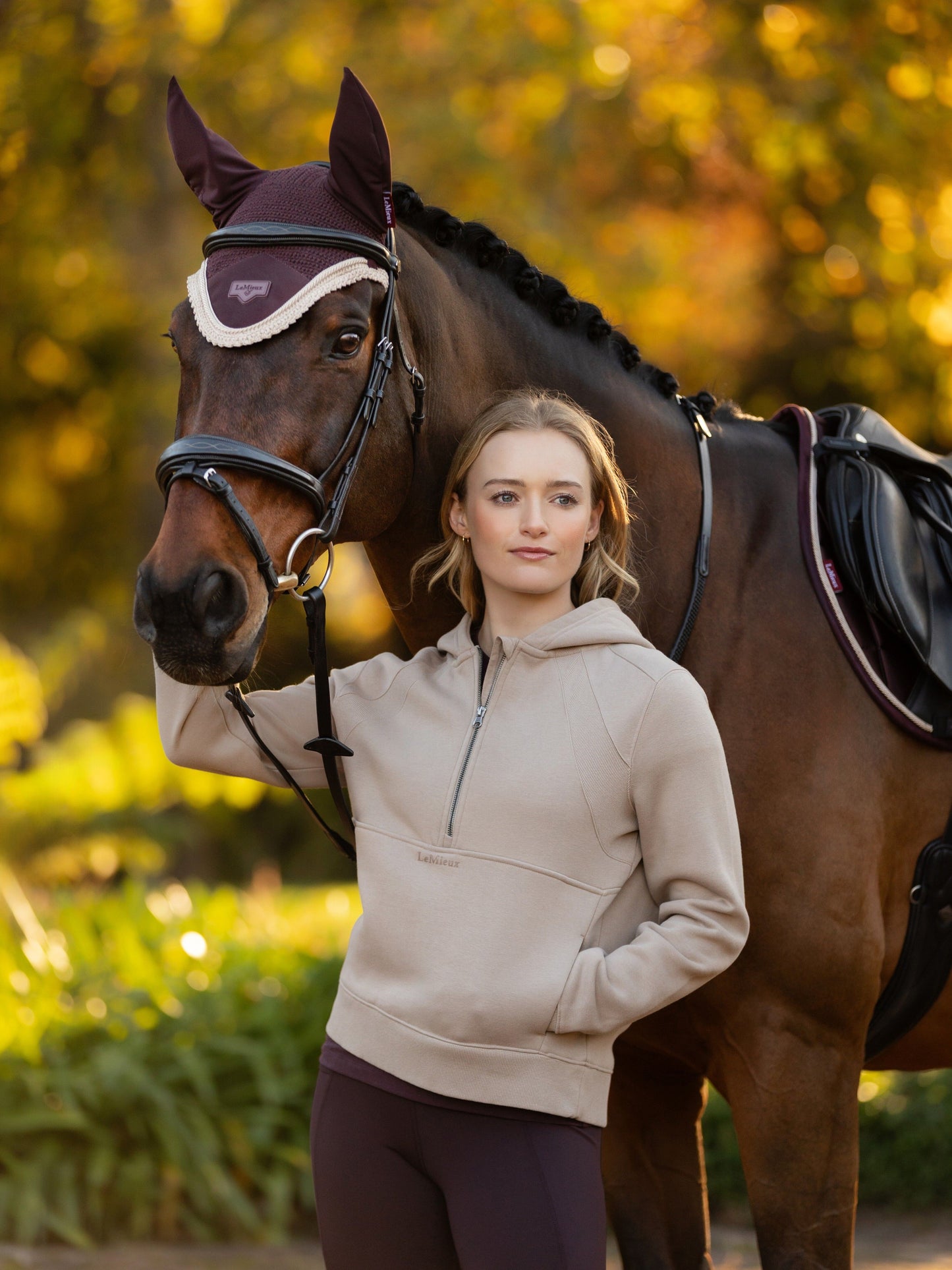 LeMieux Loire Fly Hood - Damson