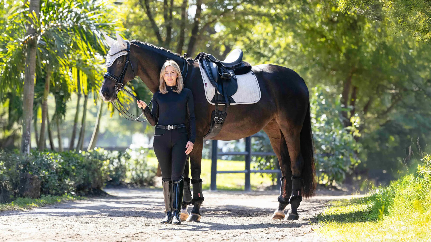 LeMieux Essence Dressage Pad Set - Stone