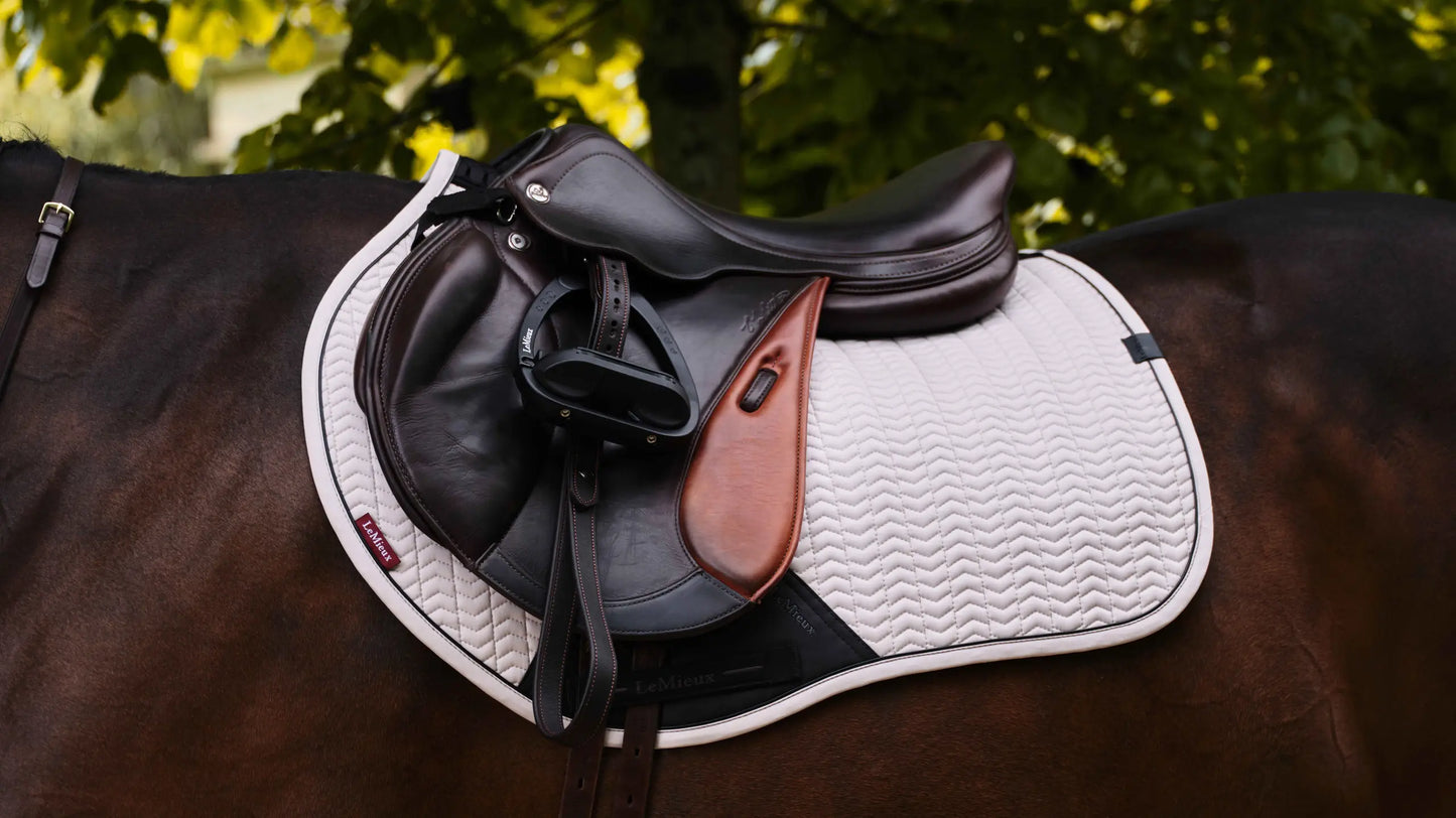 LeMieux Essence EuroJump Pad & Bonnet Set - Stone