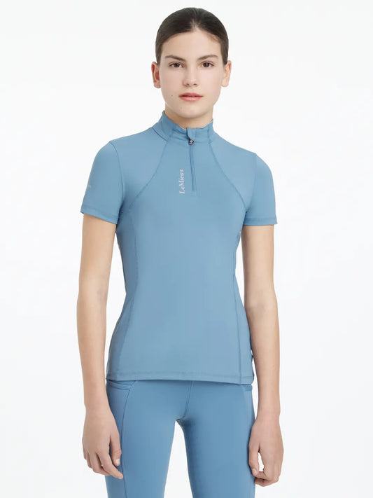 LeMieux Young Rider Classique Short Sleeve Base Layer - Ice Blue