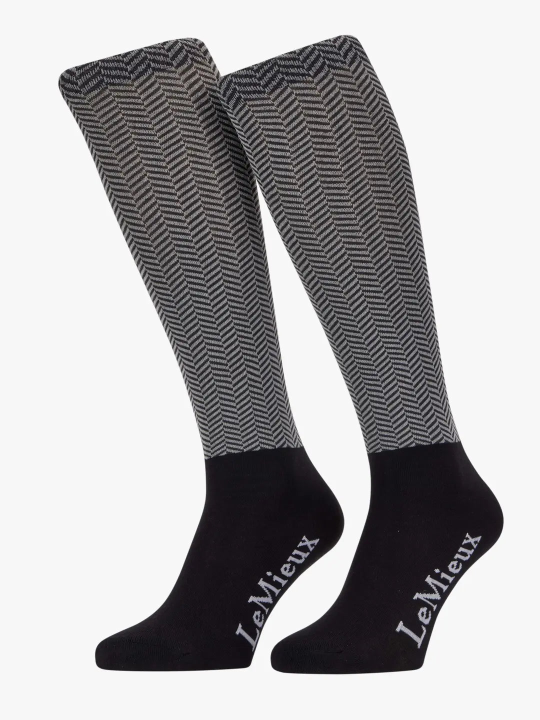 Aspen Herringbone Sock | Grey/Black