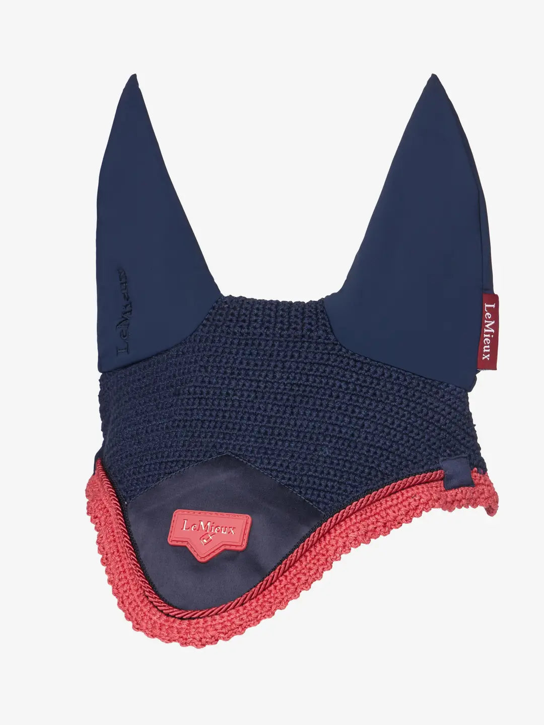LeMieux Classic Fly Hood | Navy/Cranberry