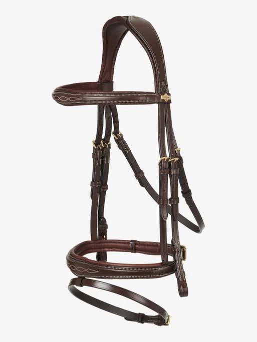 LeMieux Kudos Competition Flash Bridle - Havana