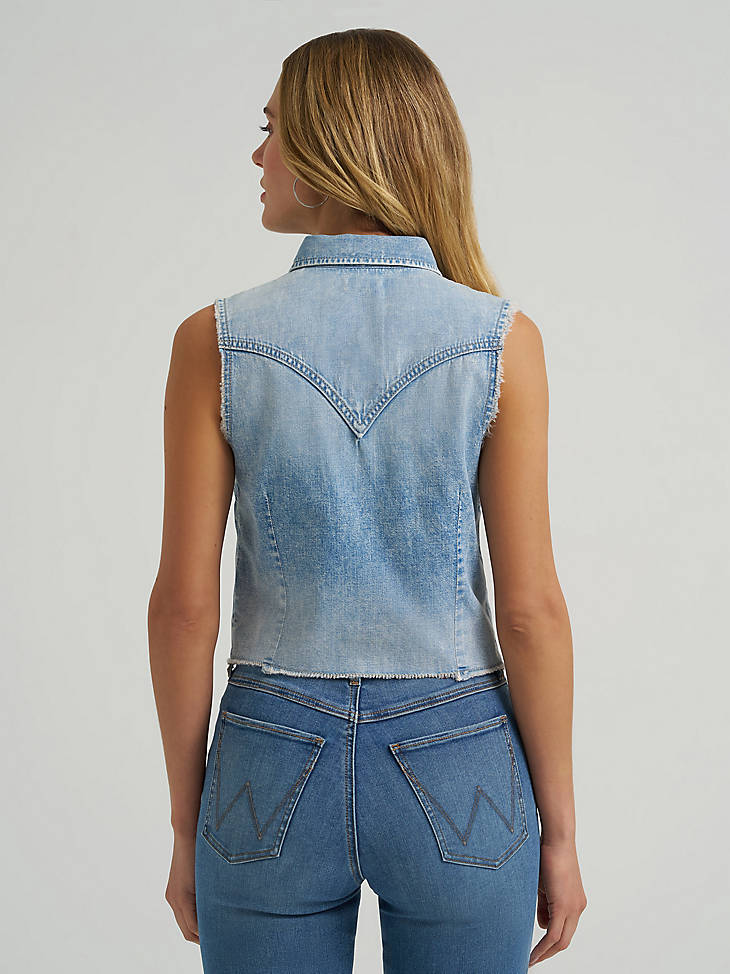 Wrangler Retro® Sleeveless Denim Snap Shirt