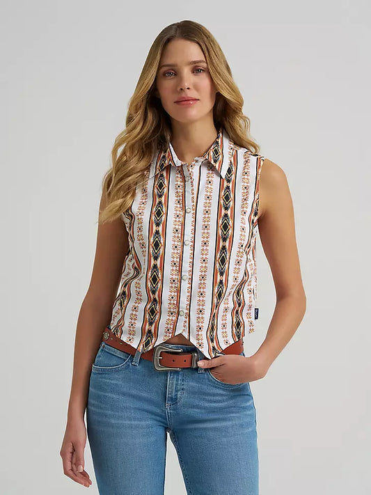 Wrangler Retro® Vintage Sleeveless Snap Shirt
