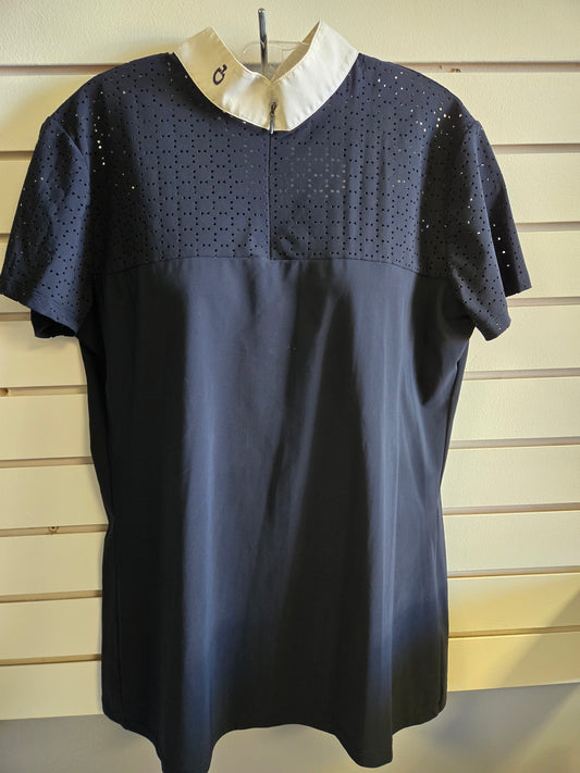 CAVALLERIA TOSCANA Navy Short Sleeve Show Shirt - USED