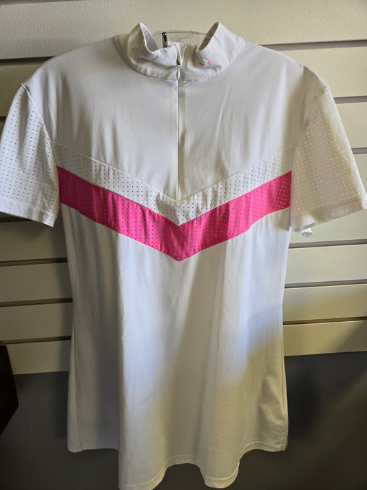 Luguso White/Pink S/S Show Shirt - Used