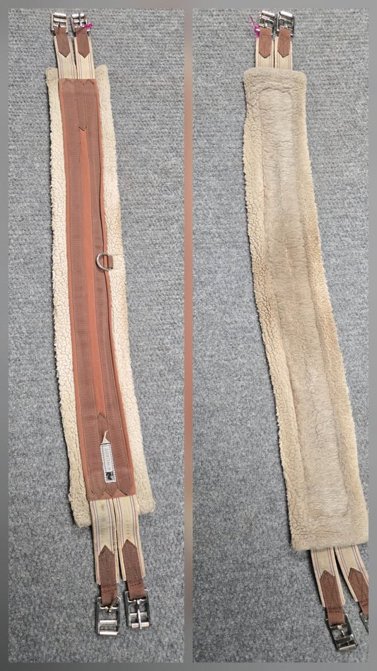 Used Kincade Fleece-Lined English Girth - 48" - Brown (Good Condition)