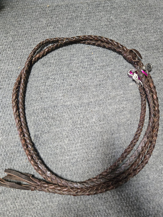 Used Braided Leather Western Split Reins