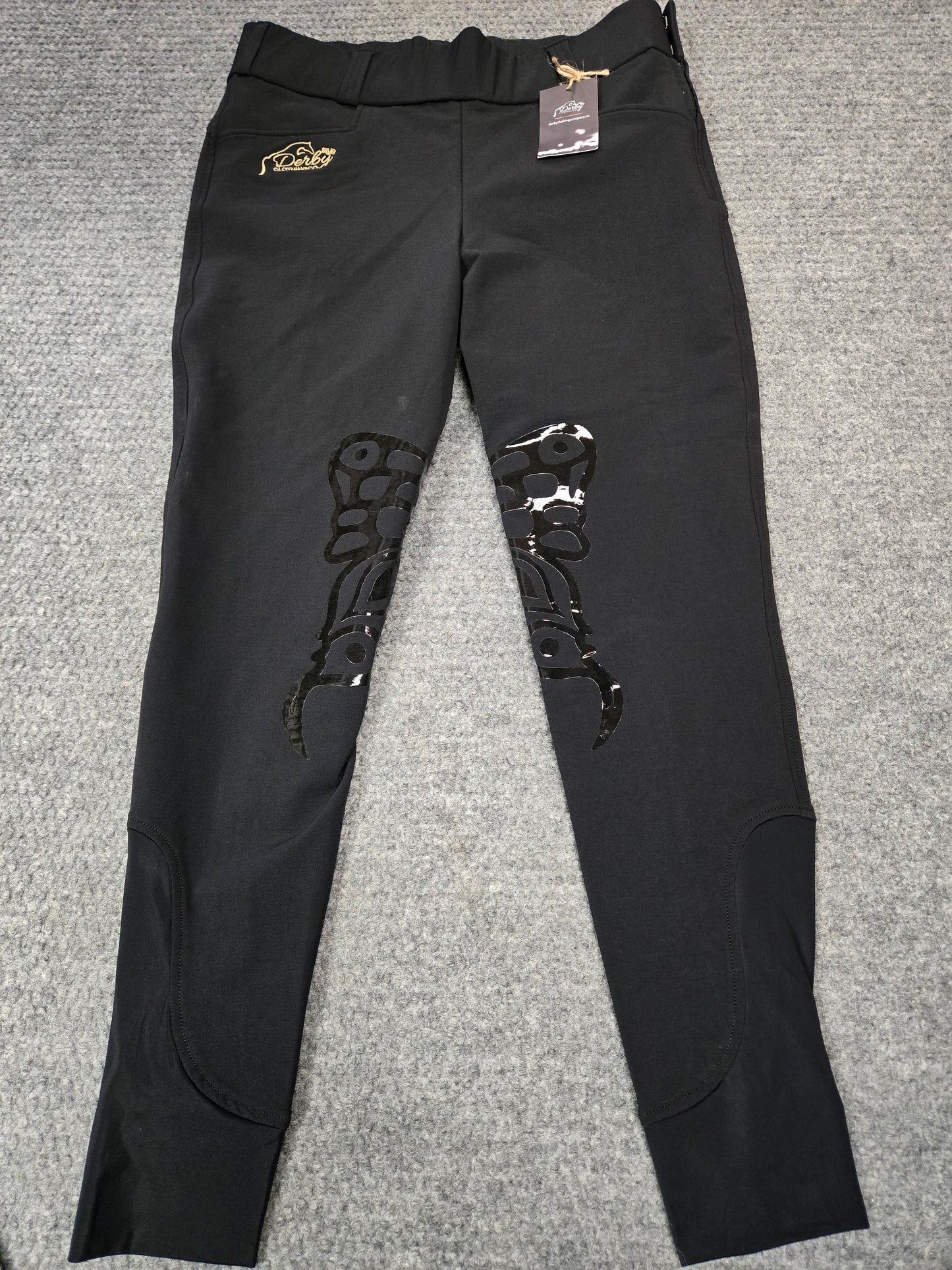 Used | Derby Clothing Knee Patch Breeches |  Black | Size 26
