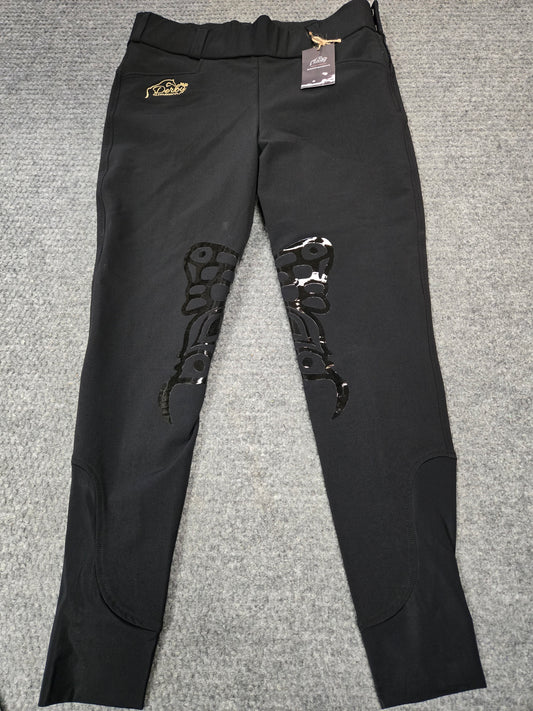 Used | Derby Clothing Knee Patch Breeches |  Black | Size 26