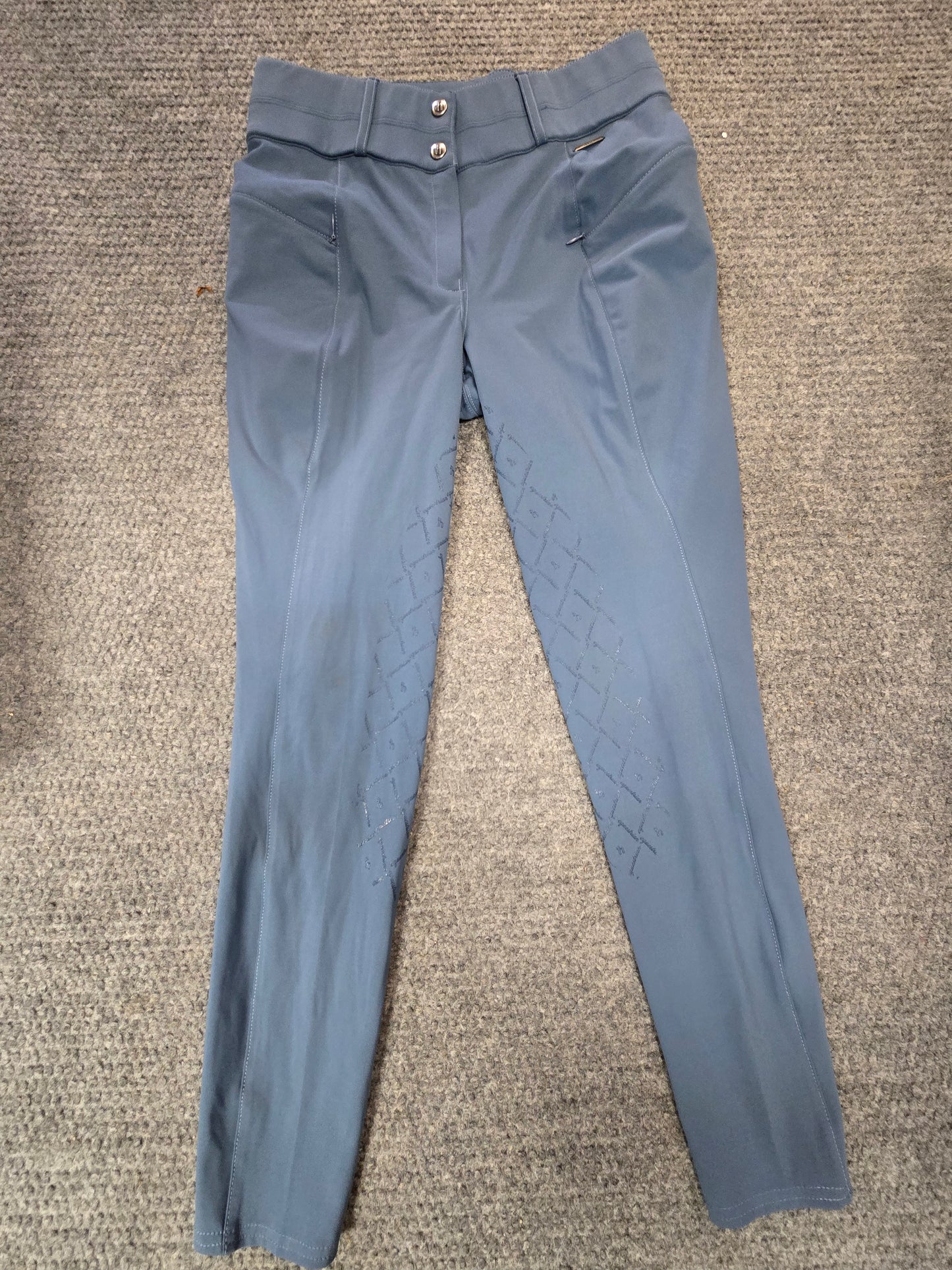 Used| Horze Full Seat Riding Tights | Blue