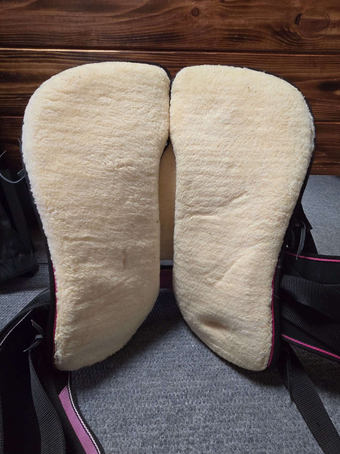 Kids Synthetic Western Saddle | Black & Pink | Like New / Never Used