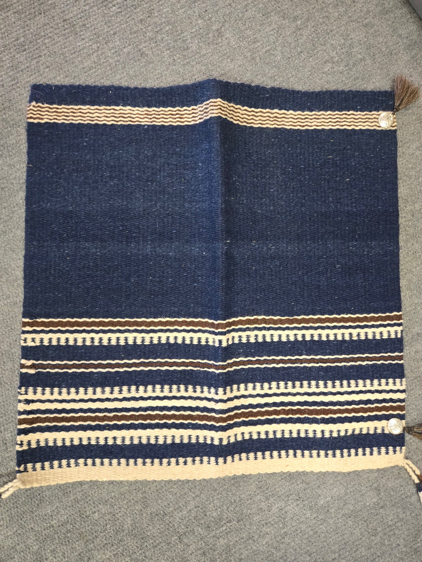 Navajo Show Saddle Pad | Blue & Tan | Like New