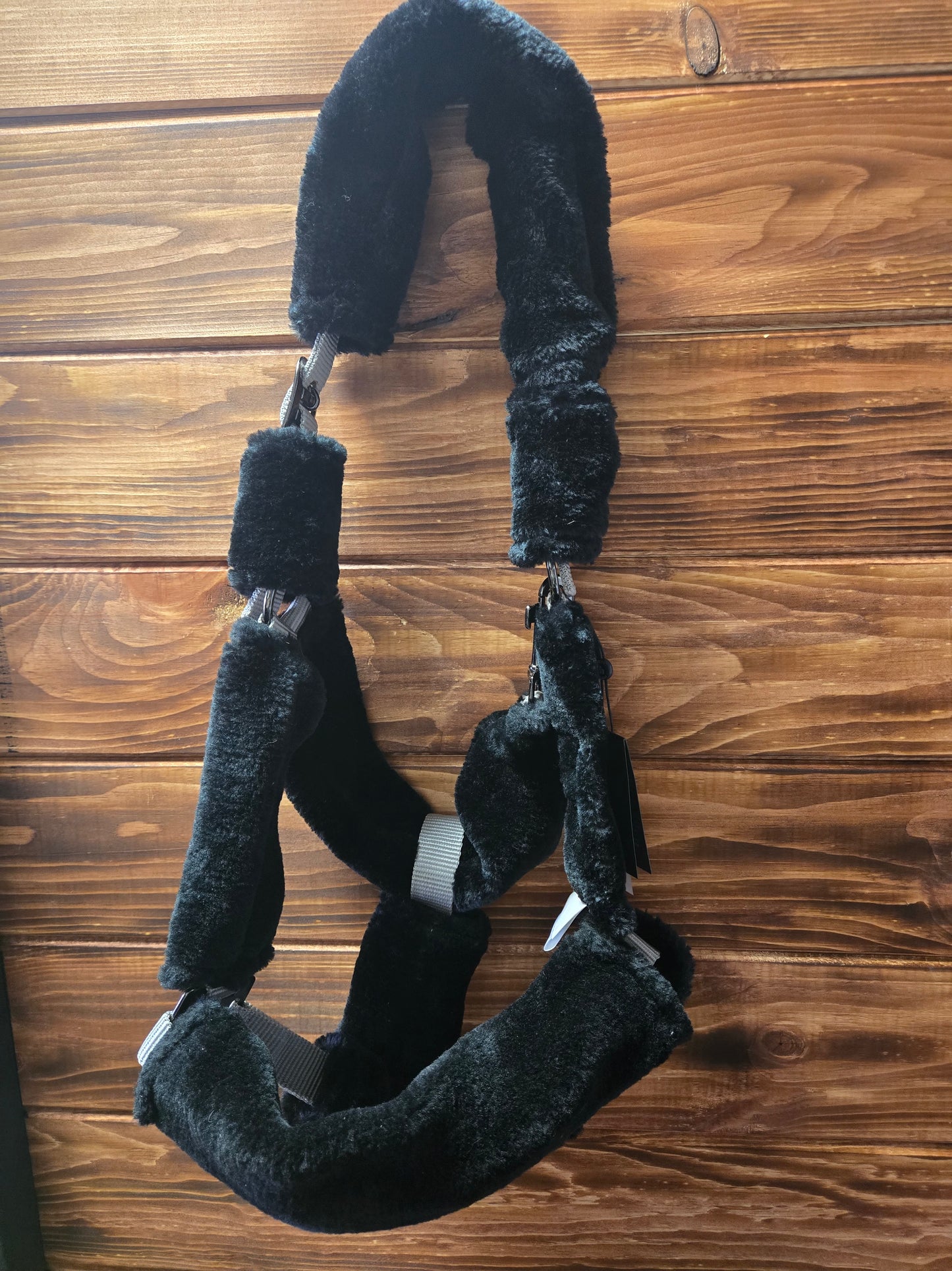 Used | Horze Faux Fur Halter | Black