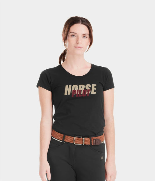 Horse Pilot T-Shirt - Black
