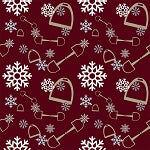 AP Hassinger Snazzy Seasonal Socks - A Bit Snowy Burgundy