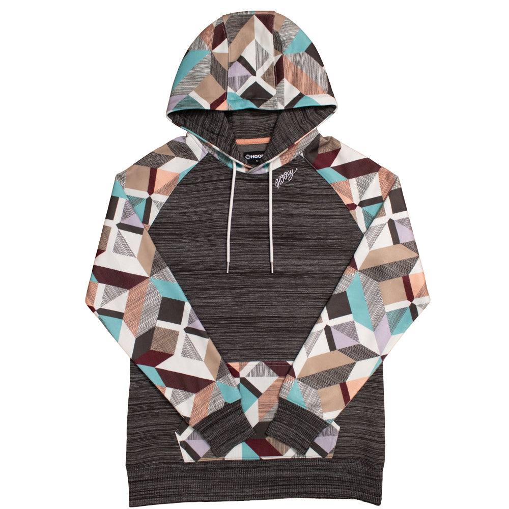 HOOEY  "Summit" Brown Space Dye w/Multi Color Pattern Hoody