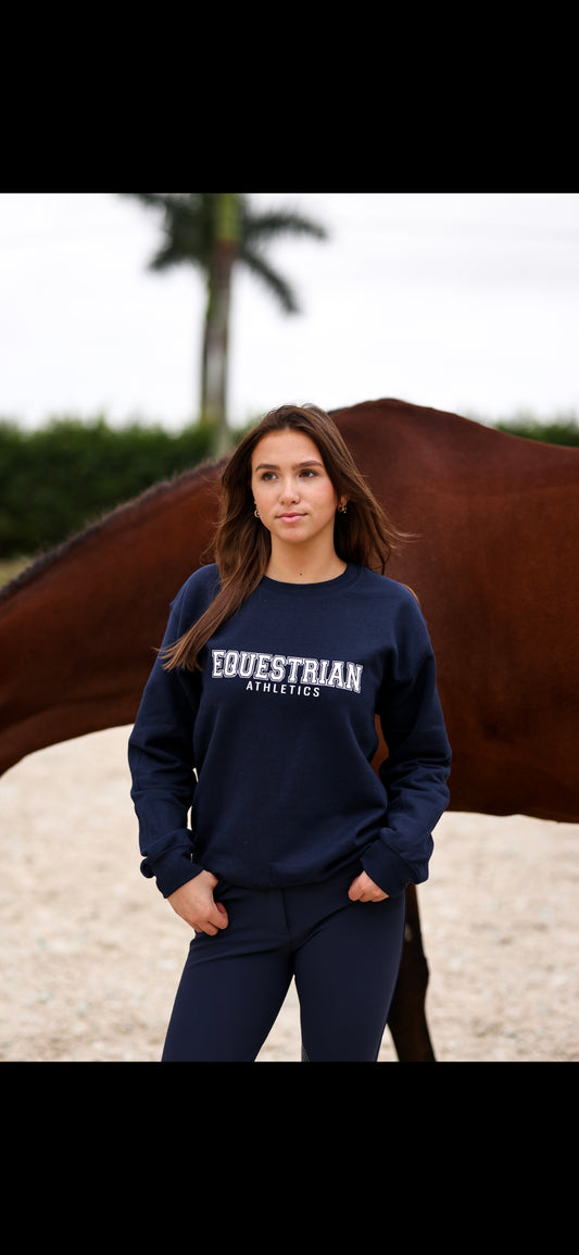 TKEQ Equestrian Athletics Sweater - Navy