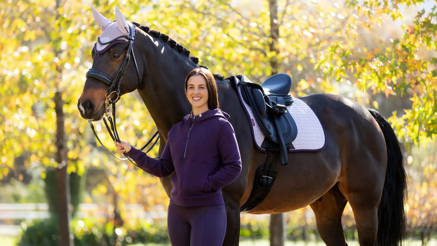 LeMieux Suede Dressage Saddle Pad - Lilac