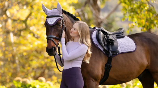 LeMieux Suede Close Contact Saddle Pad - Lilac