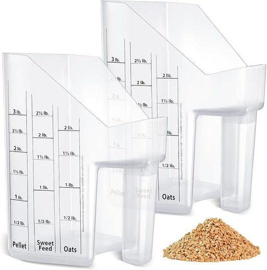 Feed Scoop with Measurements