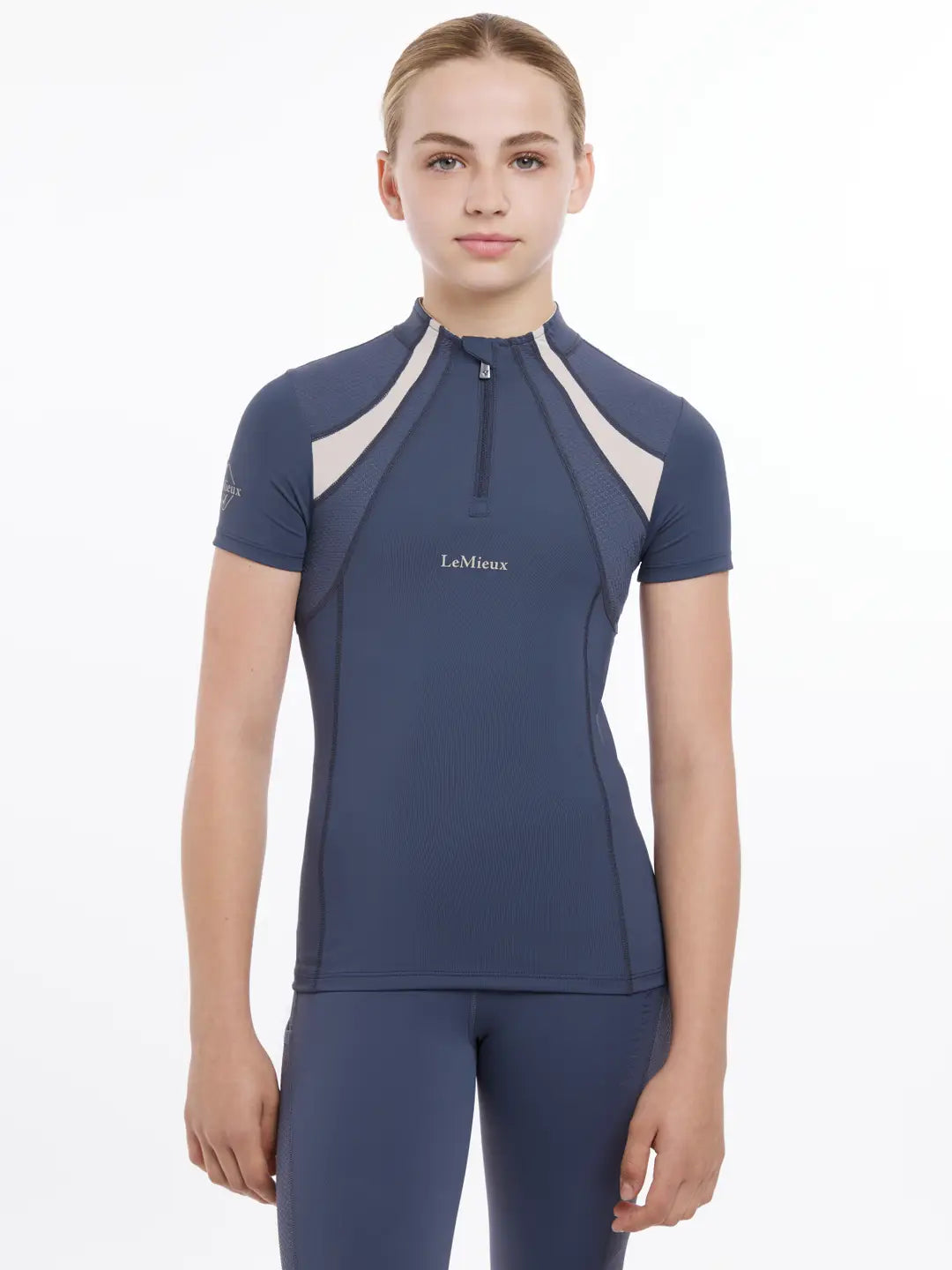 LeMieux Young Rider Short Sleeve Mia Mesh Base Layer -  Dusk Blue