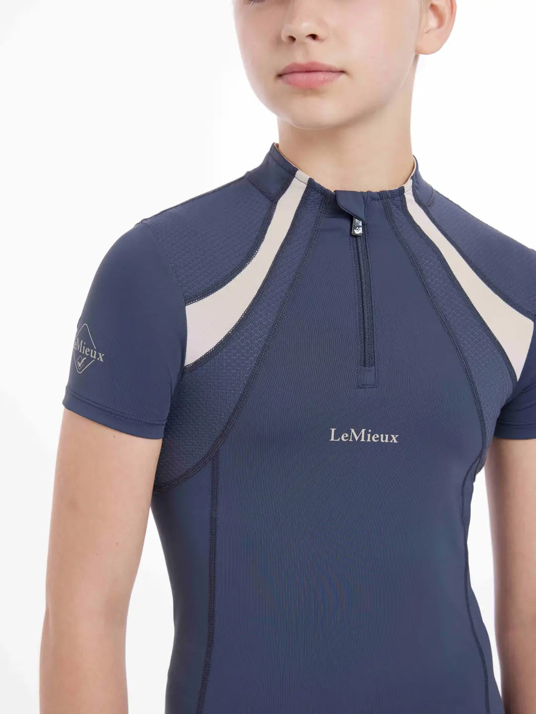 LeMieux Young Rider Short Sleeve Mia Mesh Base Layer -  Dusk Blue
