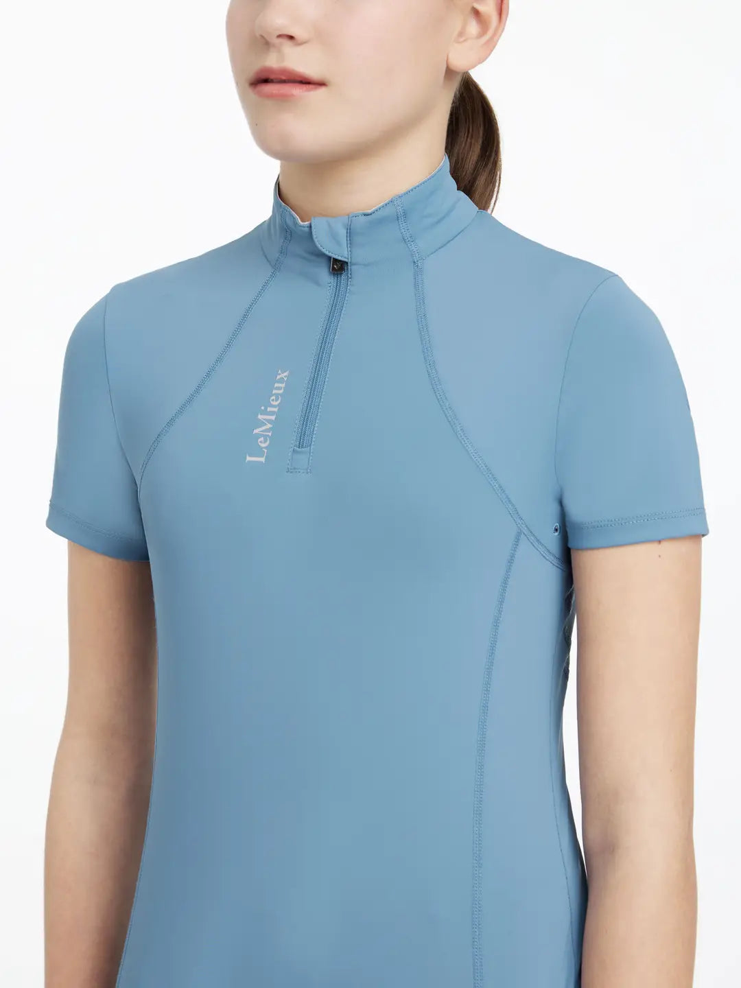 LeMieux Young Rider Classique Short Sleeve Base Layer - Ice Blue