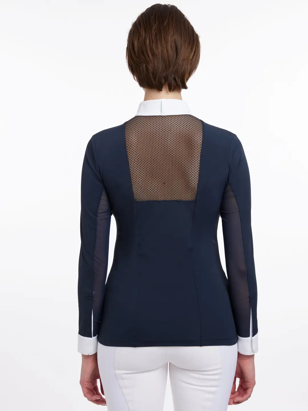 LeMieux Camille Long Sleeve Show Shirt - Navy