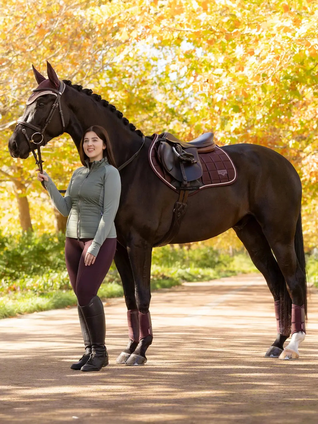 LeMieux Loire Close Contact Saddle Pad - Damson