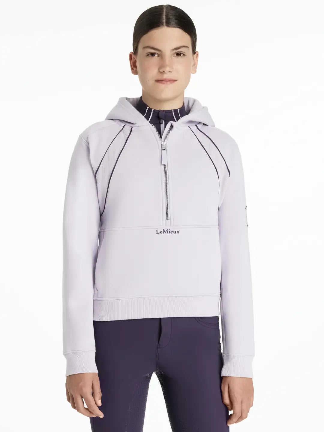 Young Rider Hettie Half Zip Hoodie - Lilac