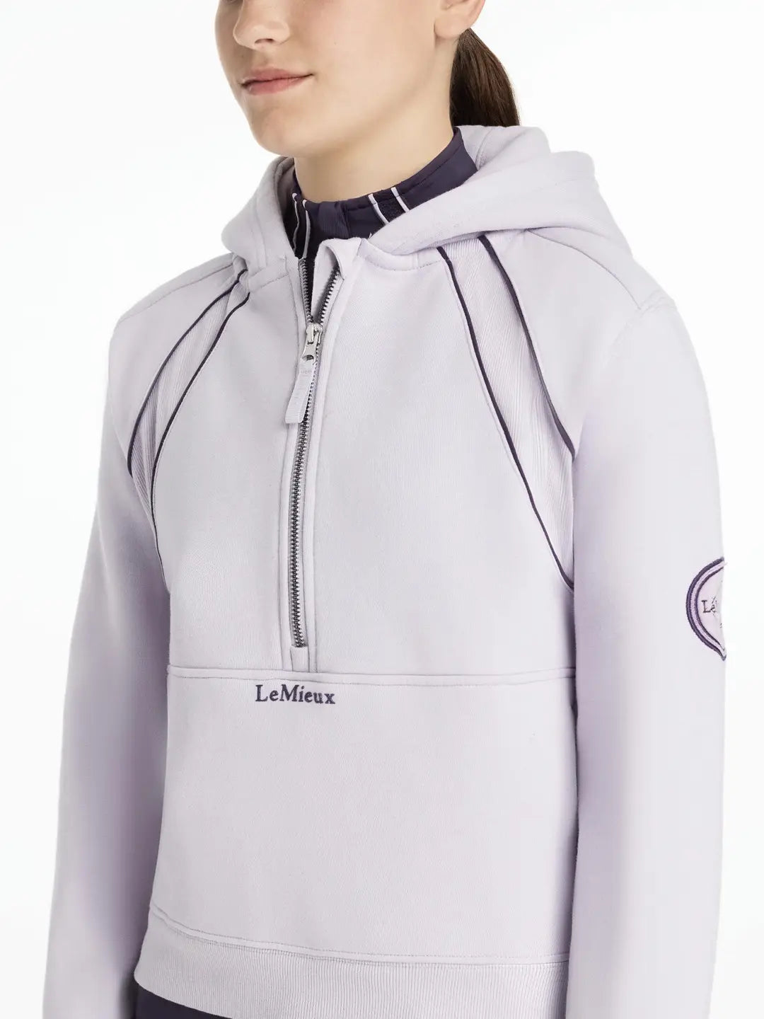 Young Rider Hettie Half Zip Hoodie - Lilac