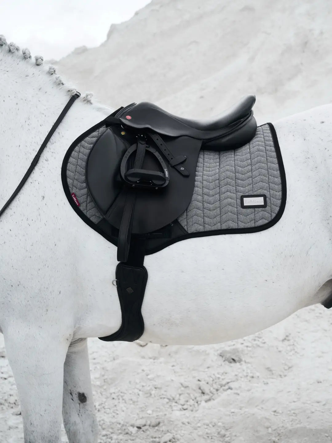 Aspen Close Contact Saddle Pad & Fly Hood - Herringbone