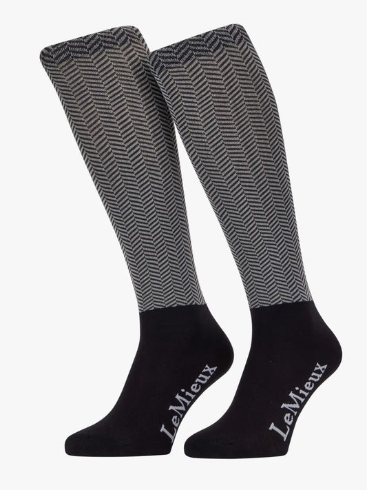 Aspen Herringbone Sock - Grey/Black