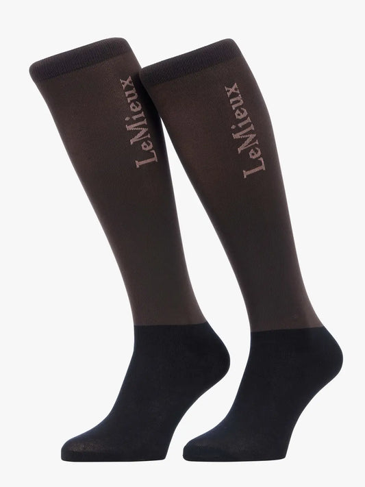 LeMieux Competition Riding Socks | Cocoa | 2PK