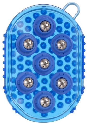 Rubber Jelly Massage Mitt with Magnetic roller balls