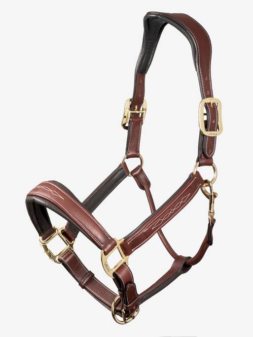 LeMieux Stitched Leather Halter  - Brown